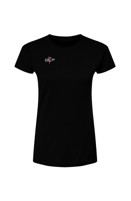 Black New logo Womens Fine Jersey T-Shirt