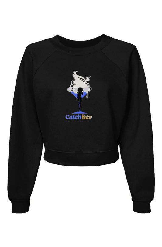 Womens Raglan Pullover Fleece Sweatshirt