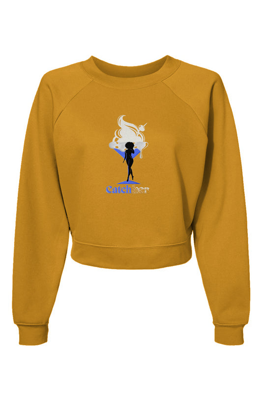 Womens Raglan Pullover Fleece Sweatshirt